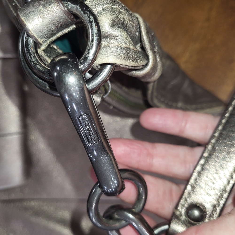 Euc Hobo Coach Kristen Bronze Metallic With Shoul… - image 8